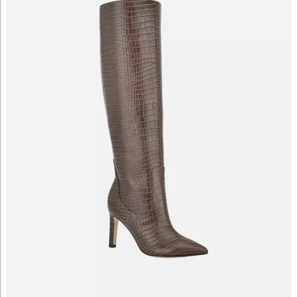 Nine West Maxim Knee High Boots Women Size 9M Brown.